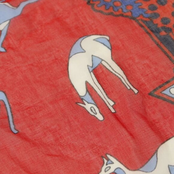 Hermes Paris Qui Roule Silk Red & Blue - Picture 6 of 10